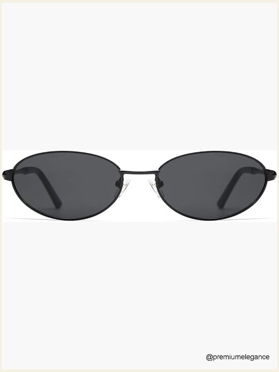 Retro Oval Sunglasses with Spring Hinge, UV400 Protection main image 4